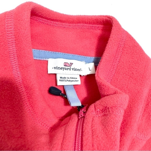 Vineyard Vines Pink Coral Fleece Vest Size Youth Large - Picture 2 of 7